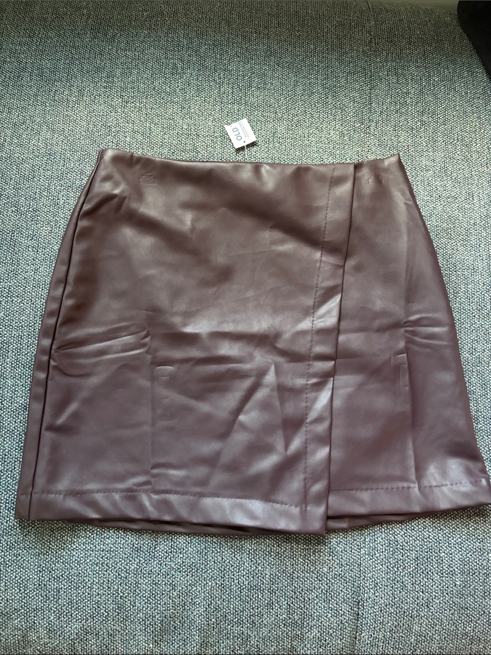 Old Navy Faux Leather Mini Skirt in Plum